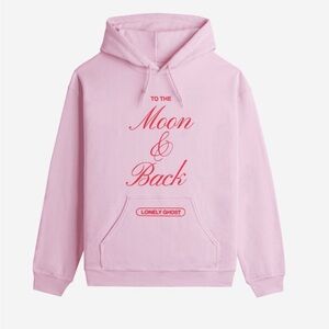 Lonely Ghost "To the Moon & Back" Pink Hoodie